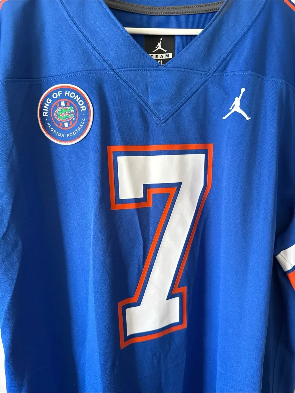 Men’s Jordan Danny Wuerffel #7 Florida Gators Ring of Honor Jersey Sz XL - RARE